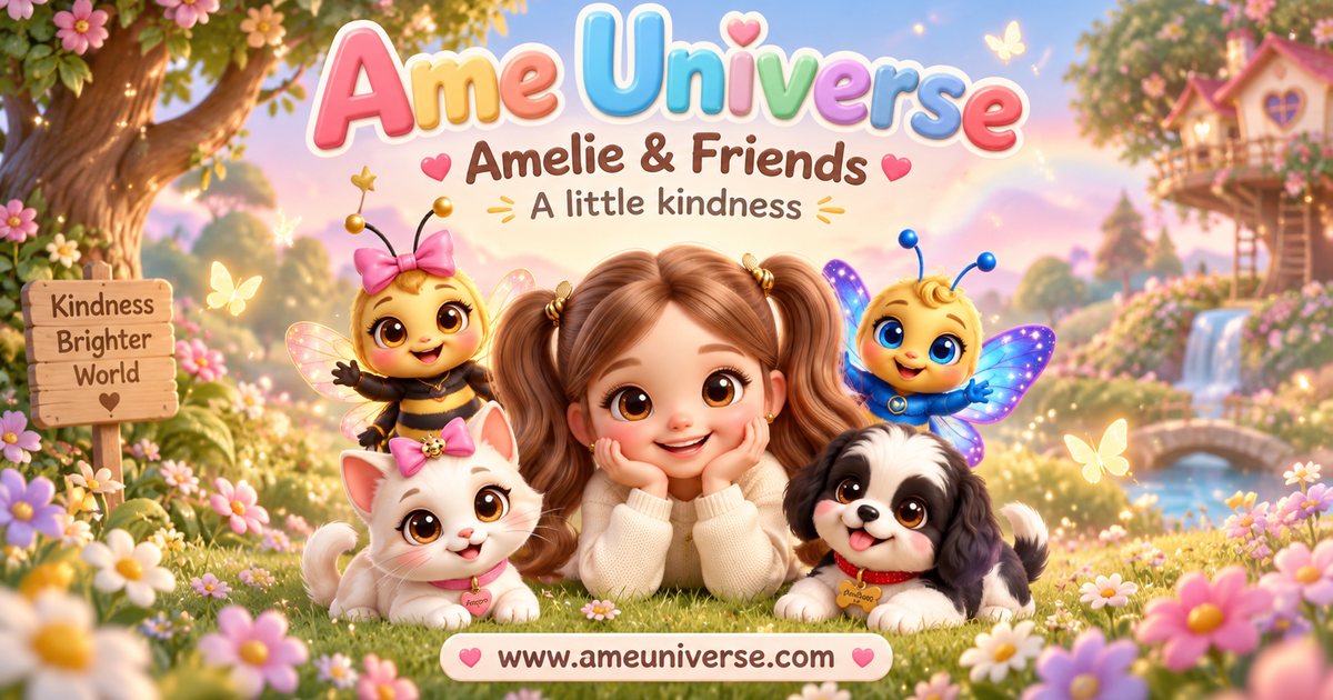 Amelie and her friends in the meadow