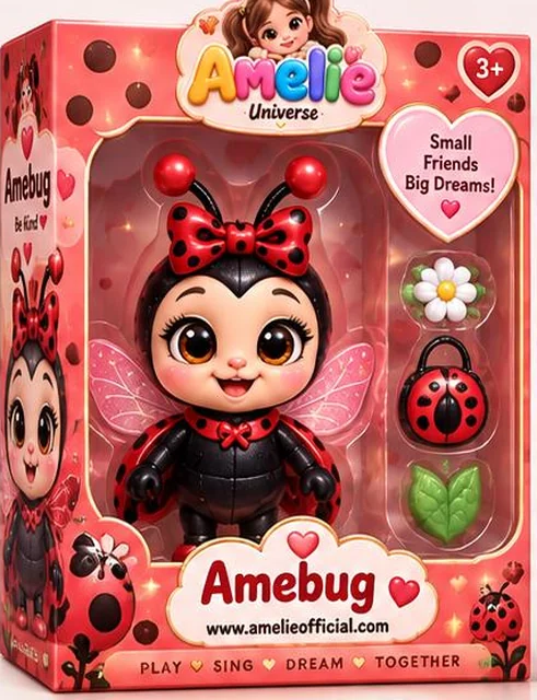 AmeBug figure in its gift box